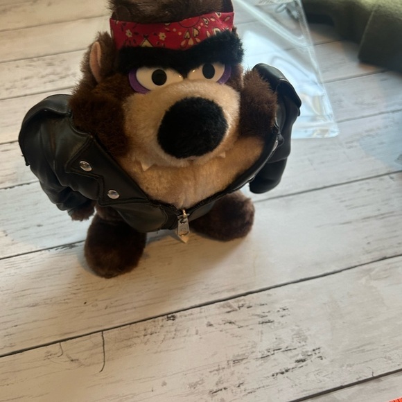 1993 Hasbro Tasmanian double biker plush - Picture 2 of 7